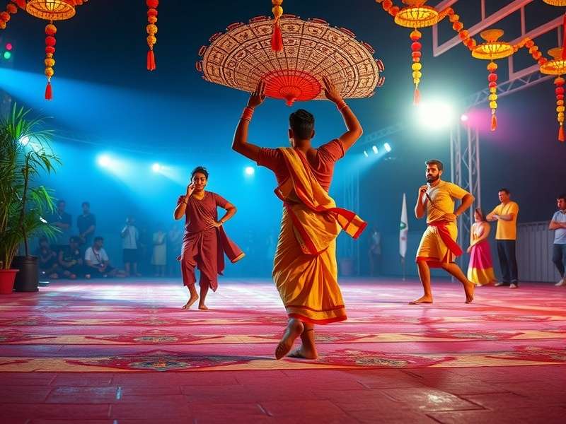 Festive Footwork gameplay showing traditional Indian dance moves